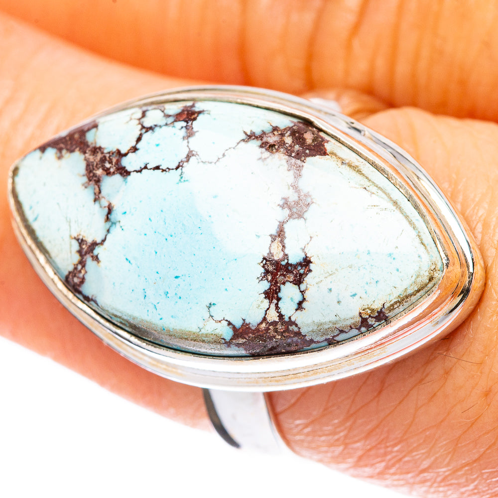 Rare Golden Hills Turquoise Ring Size 7.5 (925 Sterling Silver) R4140