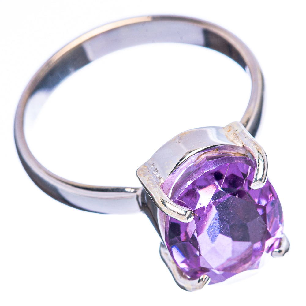Faceted Amethyst Ring Size 9 (925 Sterling Silver) R4505