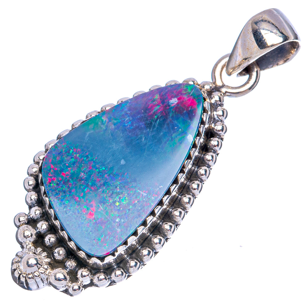 Doublet Opal Pendant 1 1/2" (925 Sterling Silver) P42137