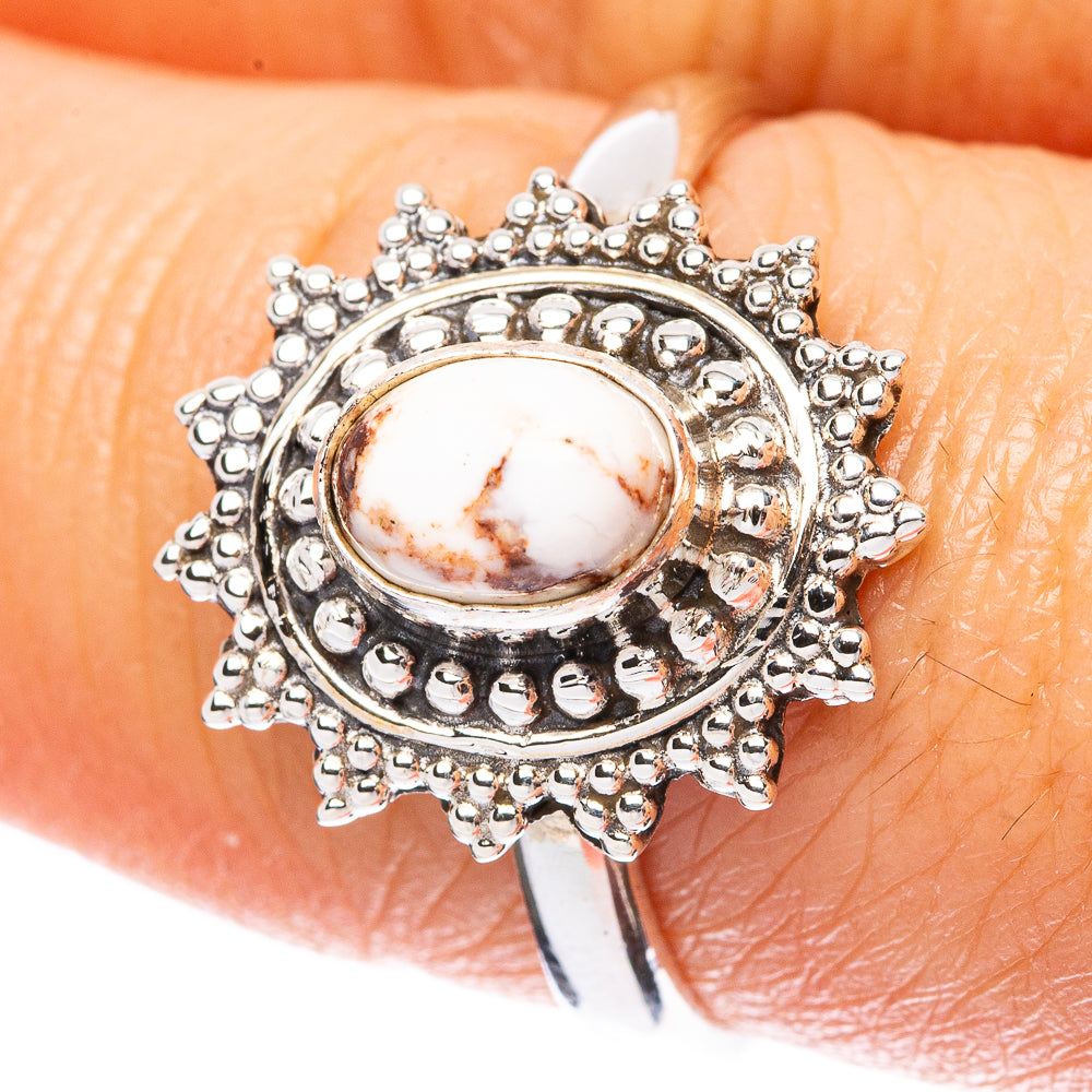 Wild Horse Jasper Ring Size 8 (925 Sterling Silver) R3947