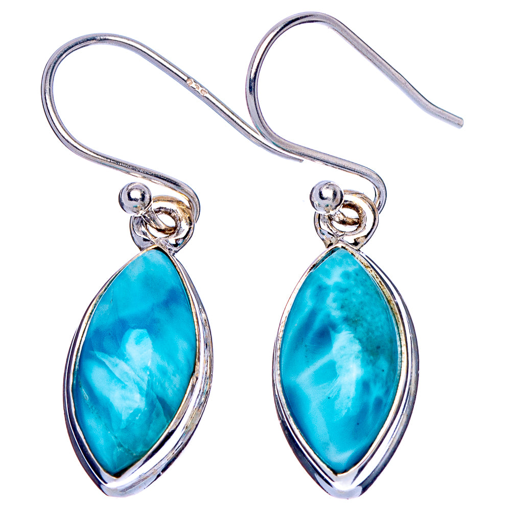 Larimar Earrings 1 1/4" (925 Sterling Silver) E1876