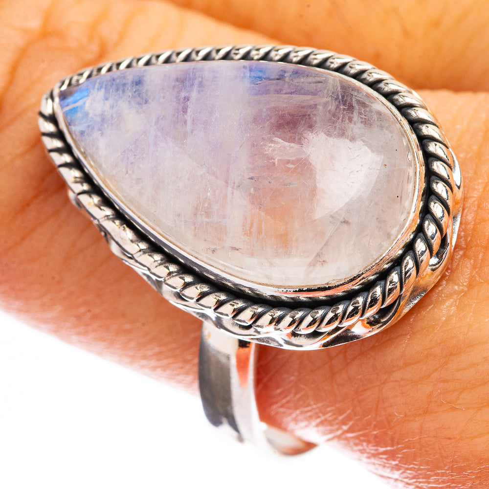 Rainbow Moonstone Ring Size 10 (925 Sterling Silver) R142633