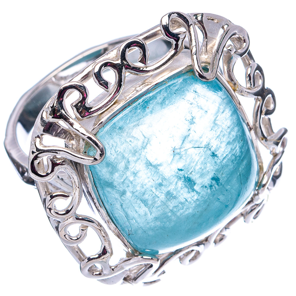 Signature Aquamarine Ring Size 7.75 (.925 Sterling Silver)