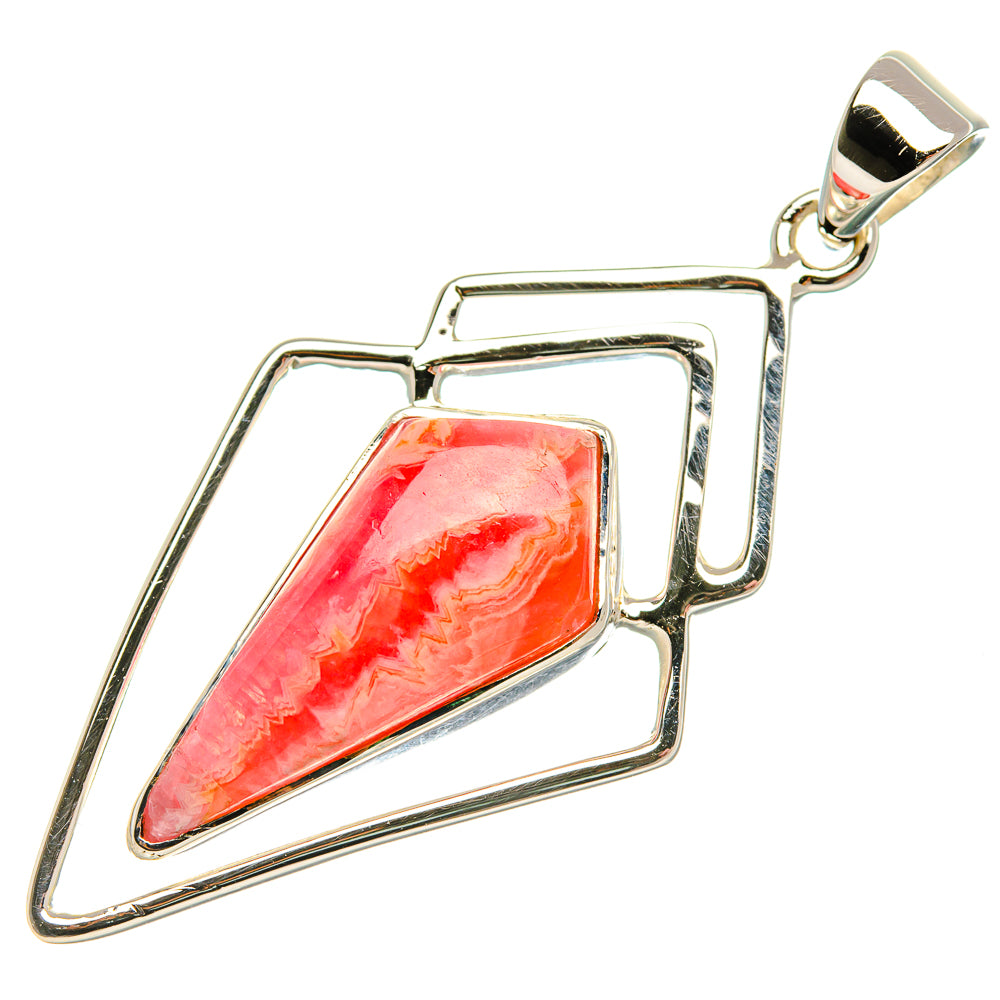 Premium Rhodochrosite 925 Sterling Silver Pendant 1 7/8" (925 Sterling Silver) PD37751