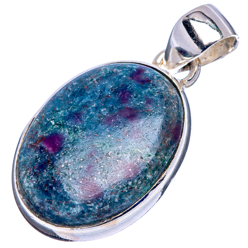Ruby In Kyanite Pendant 1 1/4" (.925 Sterling Silver)