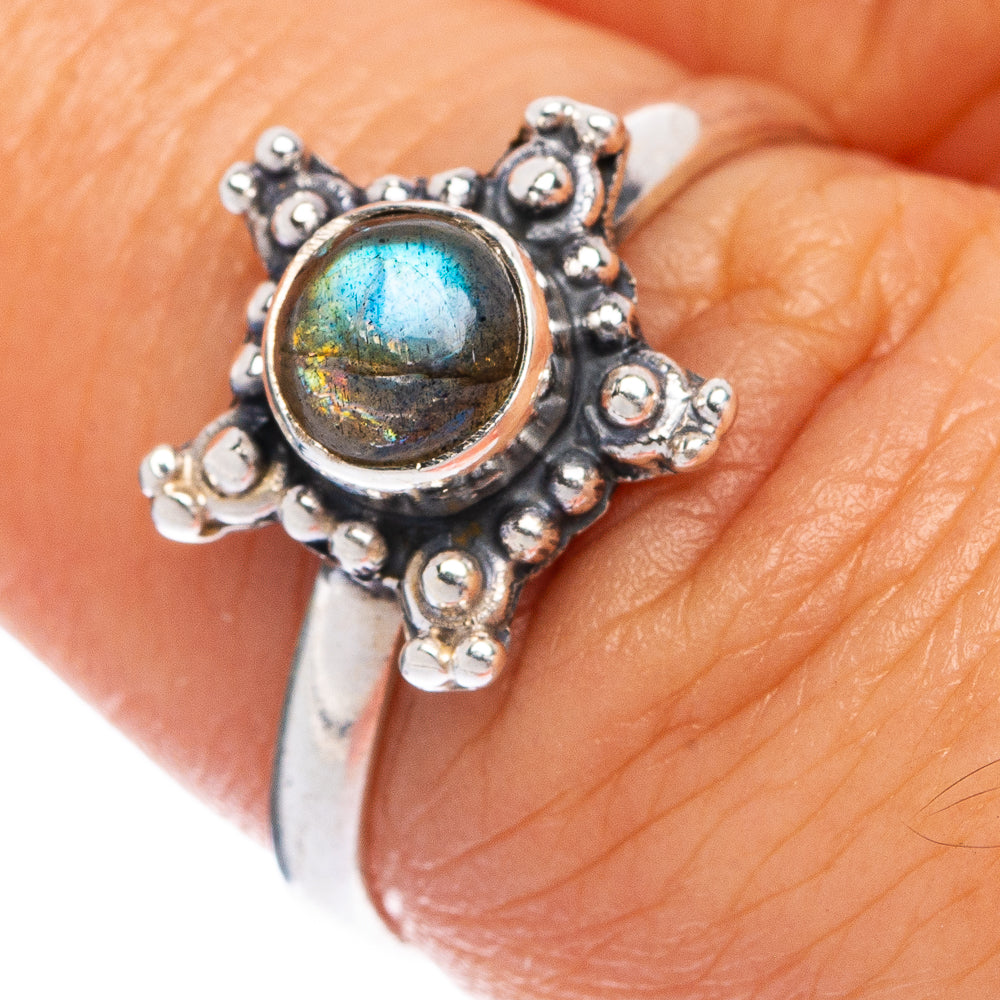 Labradorite Dainty Ring Size 6.75 (925 Sterling Silver) R145525