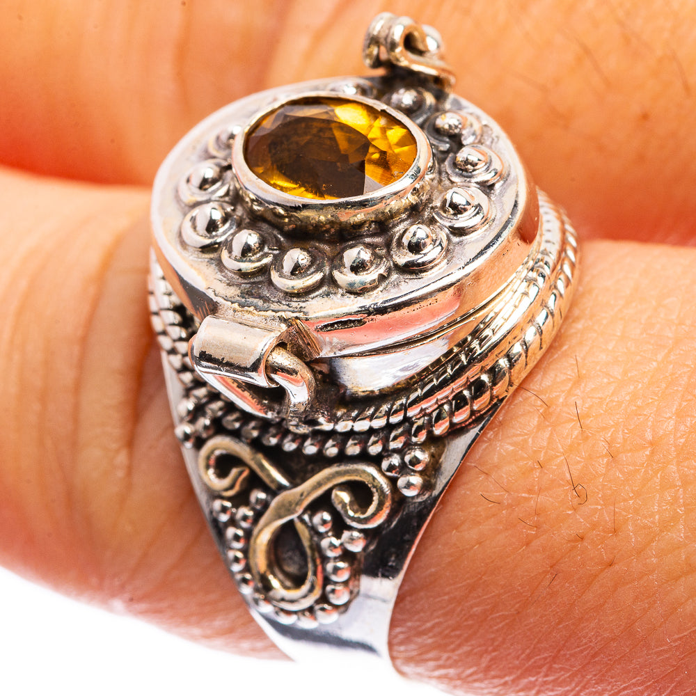 Poison Faceted Citrine Ring Size 7.5 (925 Sterling Silver) R142931