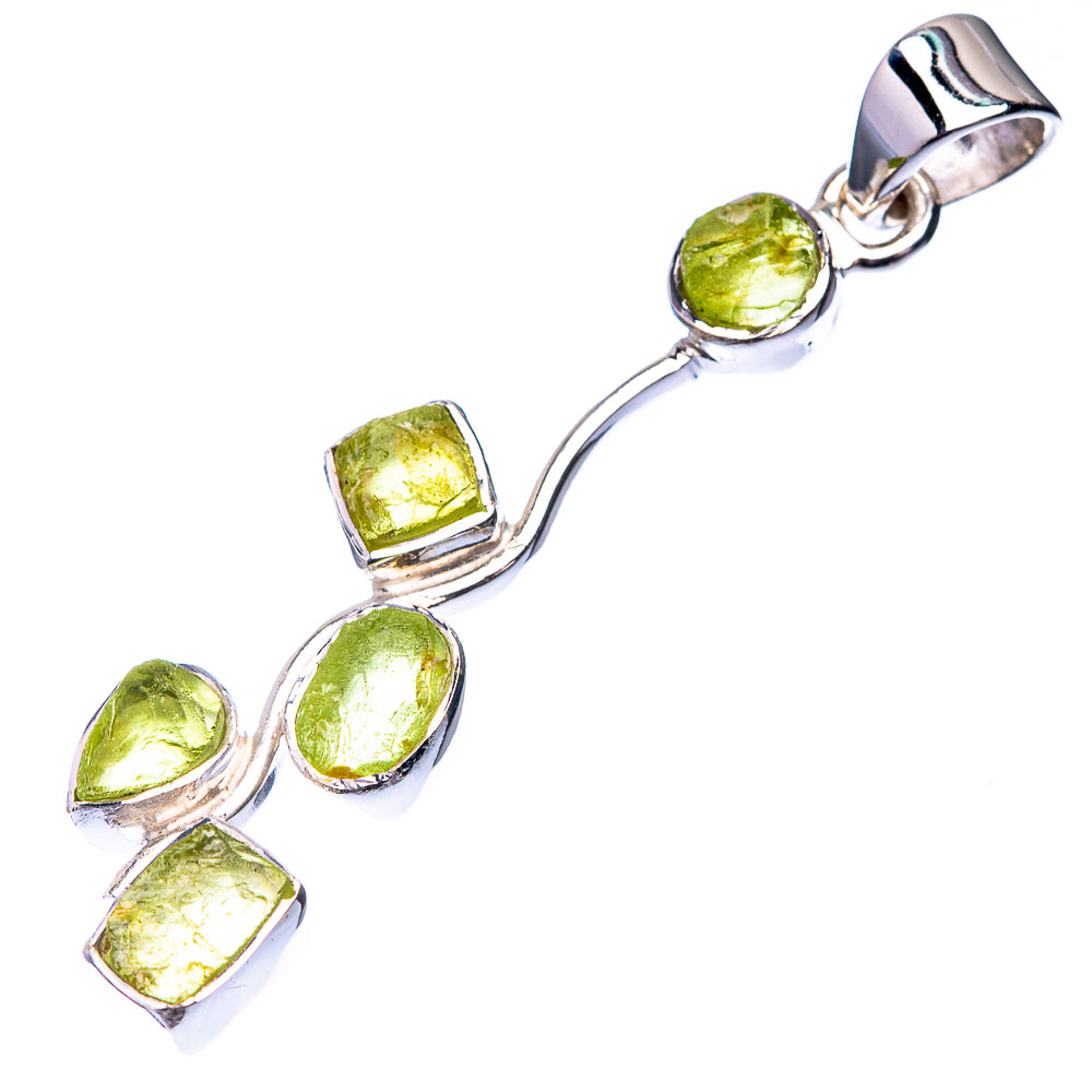 Premium Rough Peridot Pendant 1 3/4" (925 Sterling Silver) P38770