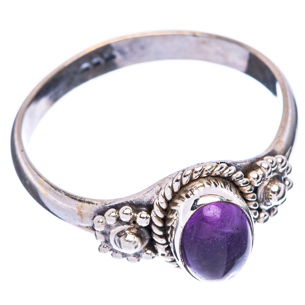 Amethyst Dainty Ring Size 7.75 (925 Sterling Silver) R6002
