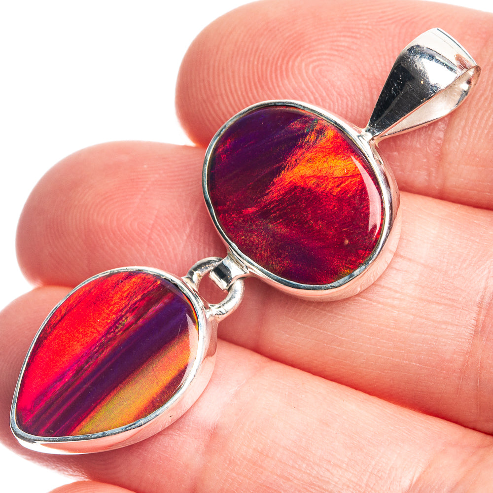 Aura Opal Pendant 1 3/4" (925 Sterling Silver) P39073