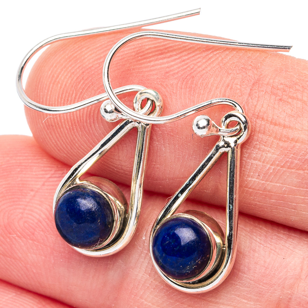Lapis Lazuli Earrings 1 1/4" (925 Sterling Silver) E3070