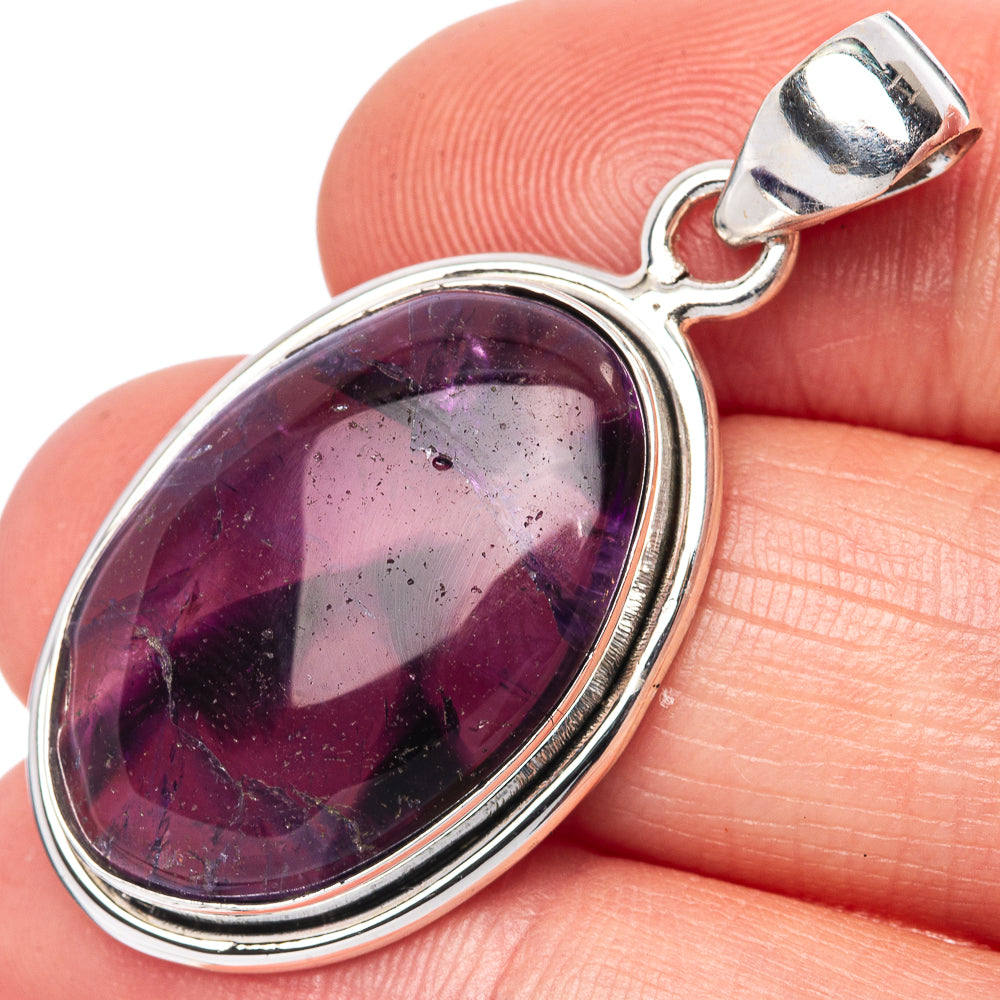 Amethyst Pendant 1 1/2" (925 Sterling Silver) P42506