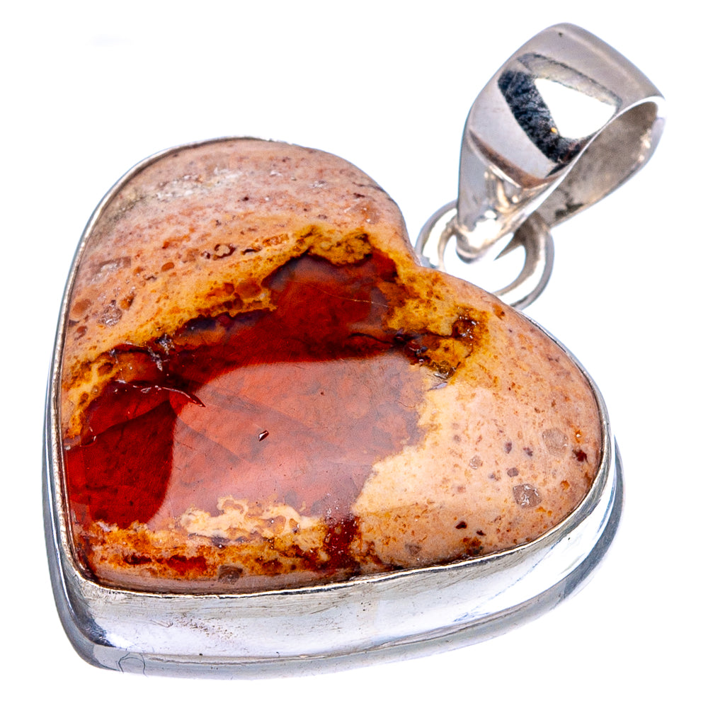 Rare Mexican Fire Opal Pendant 1 1/8" (.925 Sterling Silver)