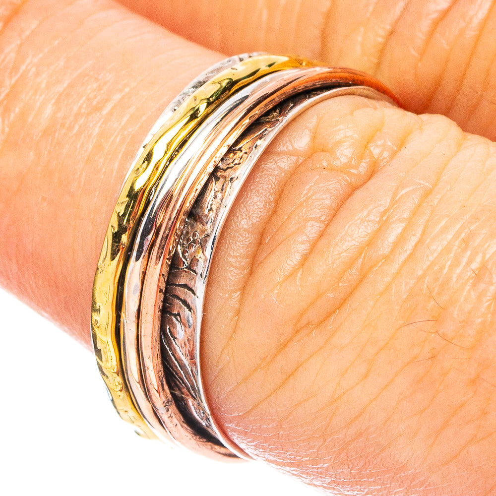 Copper Wedding Band 925 Sterling Silver Ring Size 6.75 (925 Sterling Silver) R6292