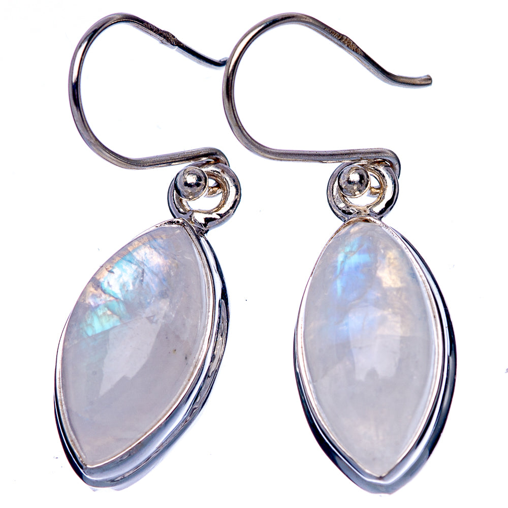 Rainbow Moonstone Earrings 1 3/8" (925 Sterling Silver) E433323