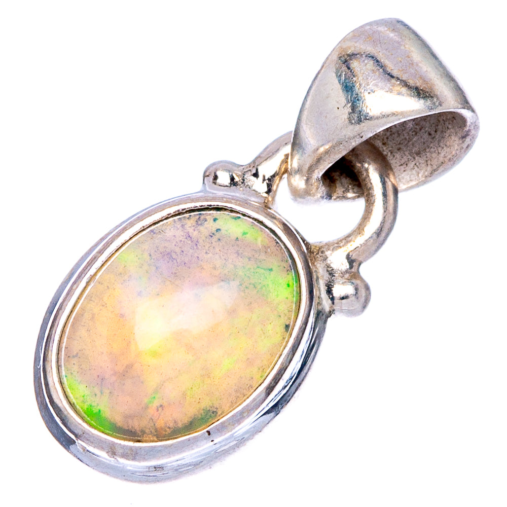 Rare Ethiopian Opal Pendant 5/8" (925 Sterling Silver) P40606