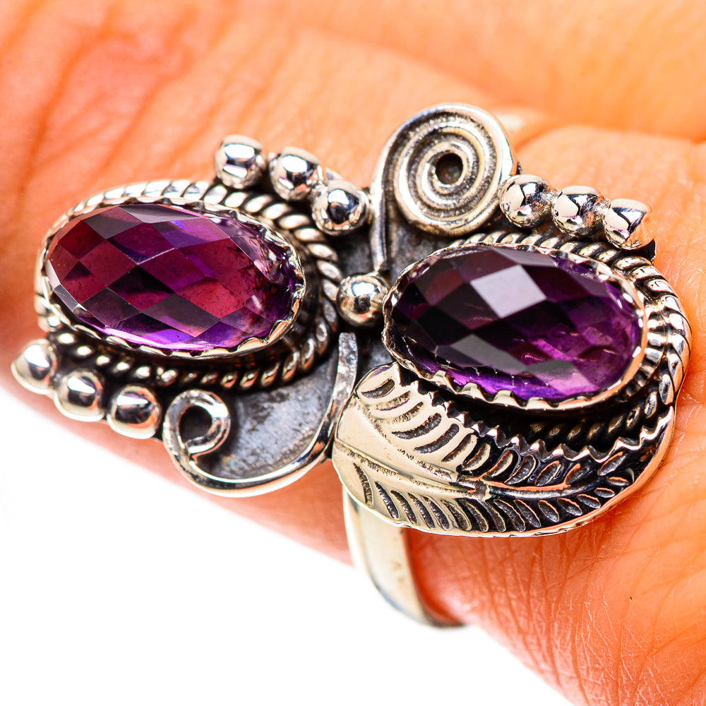 Faceted Amethyst Ring Size 9.25 (925 Sterling Silver) RING138465