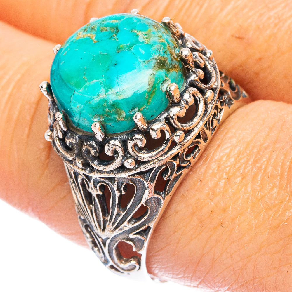 Rare Arizona Turquoise Ring Size 9.5 (925 Sterling Silver) R4776