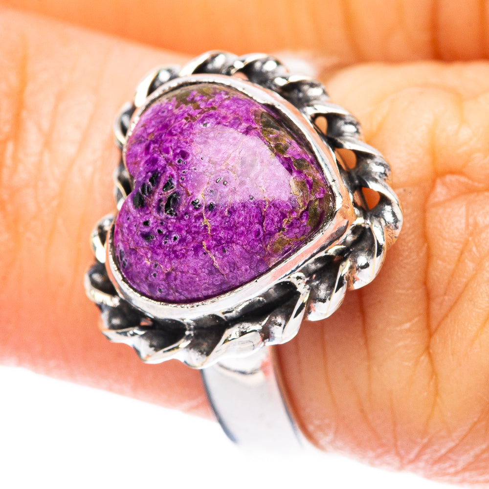 Stichtite Heart 925 Sterling Silver Ring Size 6 (925 Sterling Silver) R3922