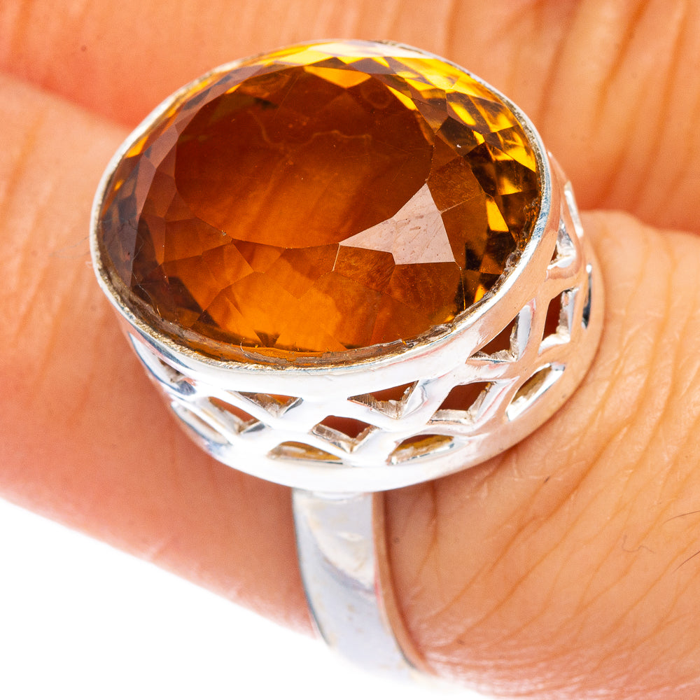 Rare Mandarin Citrine Ring Size 7 (925 Sterling Silver) R1202