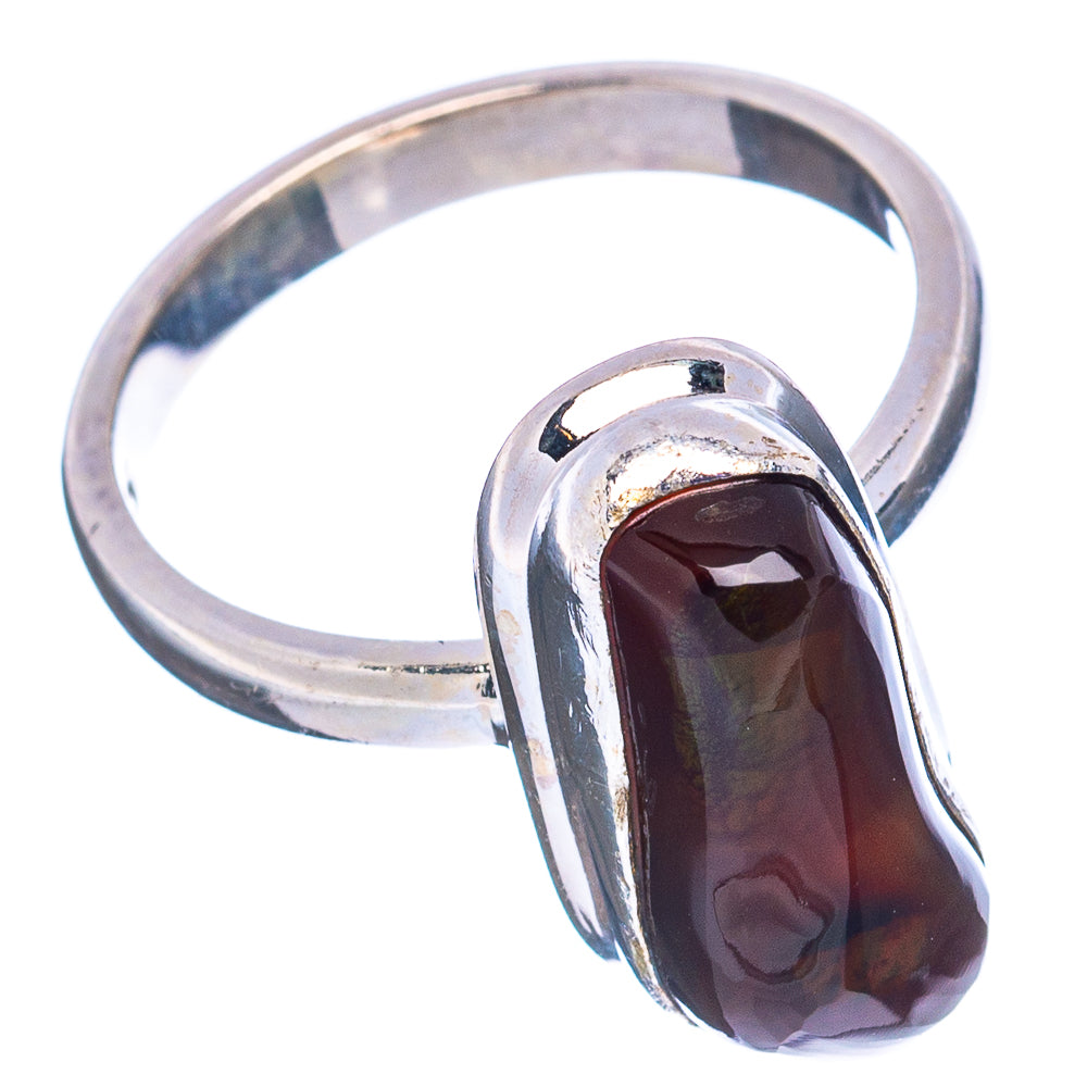 Rare Mexican Fire Agate Ring Size 6.75 (.925 Sterling Silver)