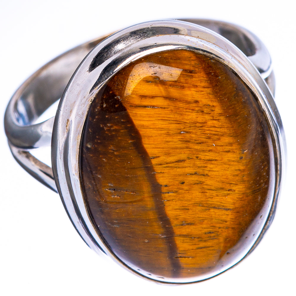 Tiger Eye Ring Size 9 (925 Sterling Silver) R1391