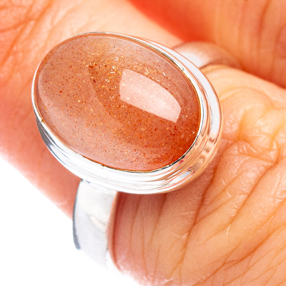 Sunstone Ring Size 6.5 (.925 Sterling Silver)