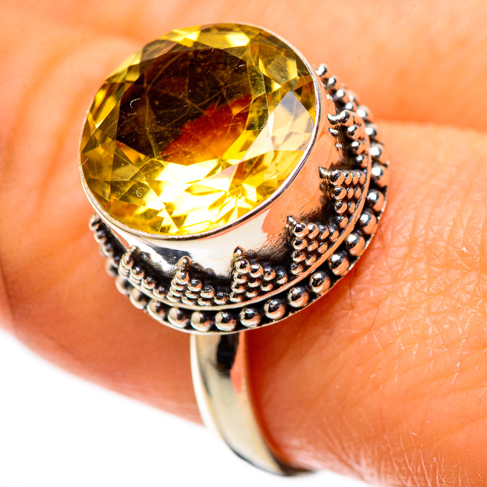 Faceted Citrine 925 Sterling Silver Ring Size 9 (925 Sterling Silver) RING139561