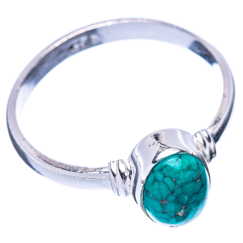 Tibetan Turquoise 925 Sterling Silver Ring Size 7 (925 Sterling Silver) R5297