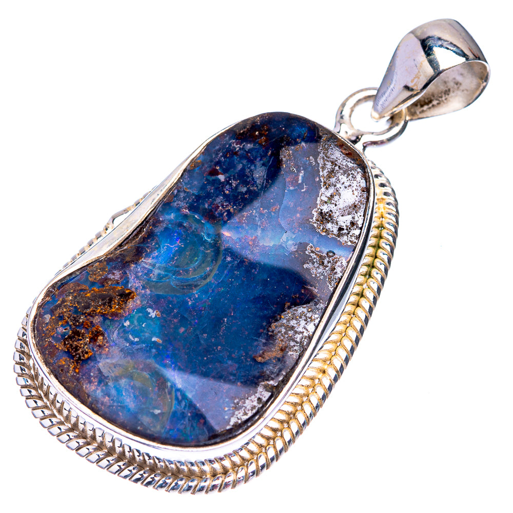 Boulder Opal Pendant 1 5/8" (925 Sterling Silver) P38826