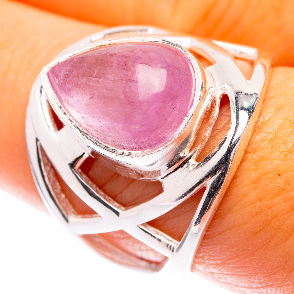 Pink Moonstone Ring Size 7.75 (925 Sterling Silver) R141313