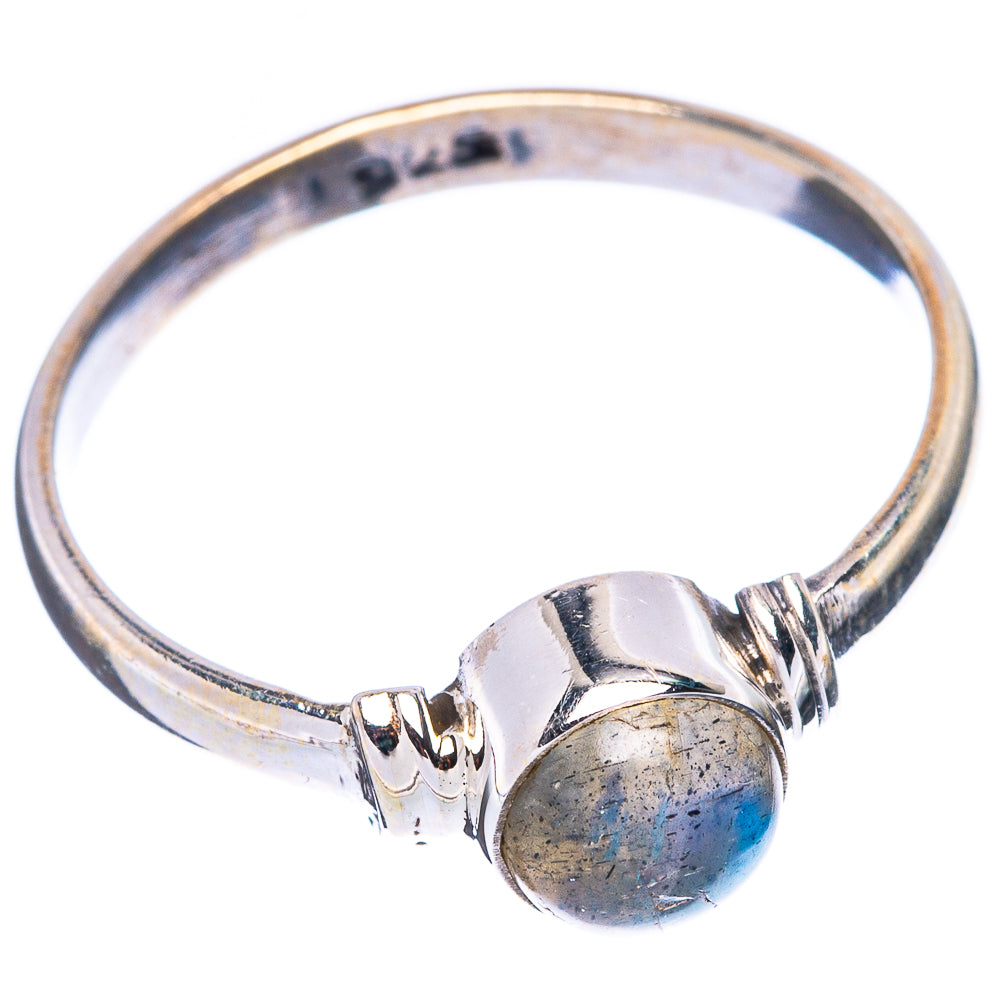 Labradorite Dainty Ring Size 8 (925 Sterling Silver) R5739