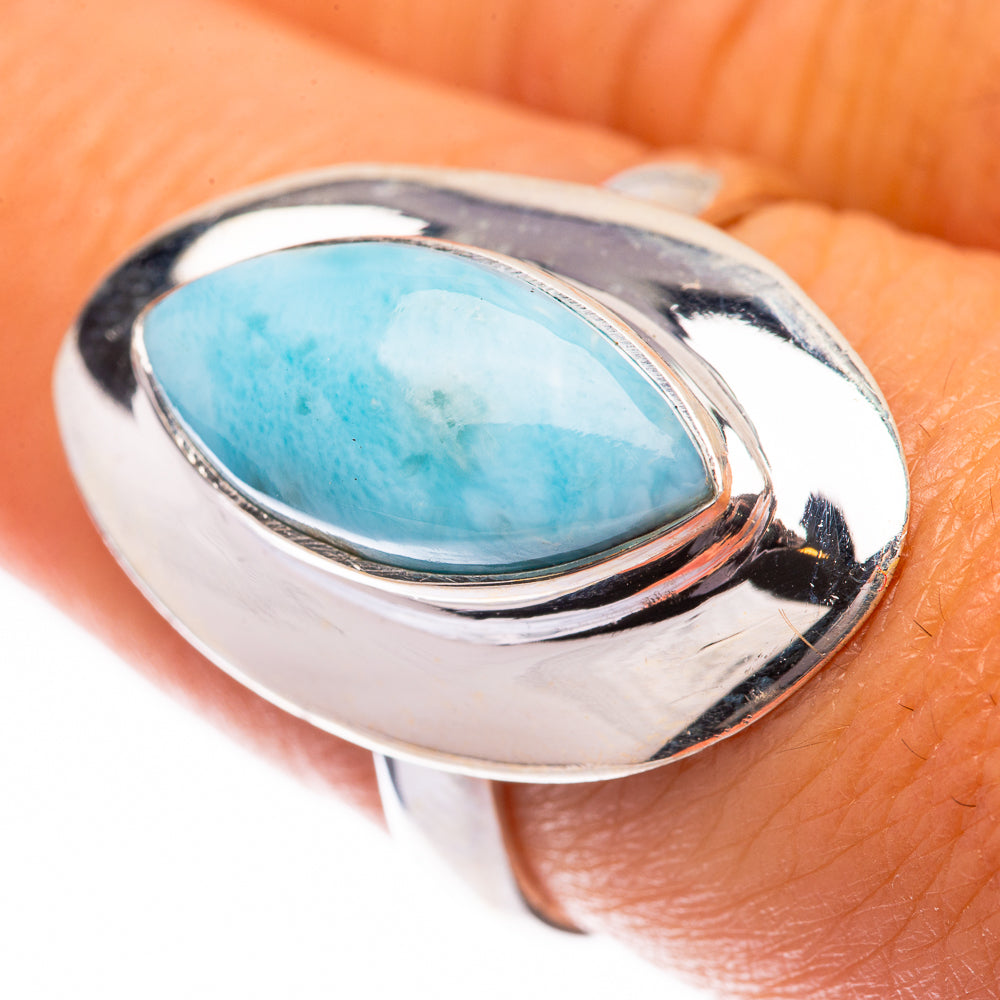 Larimar Ring Size 8 (925 Sterling Silver) R140553