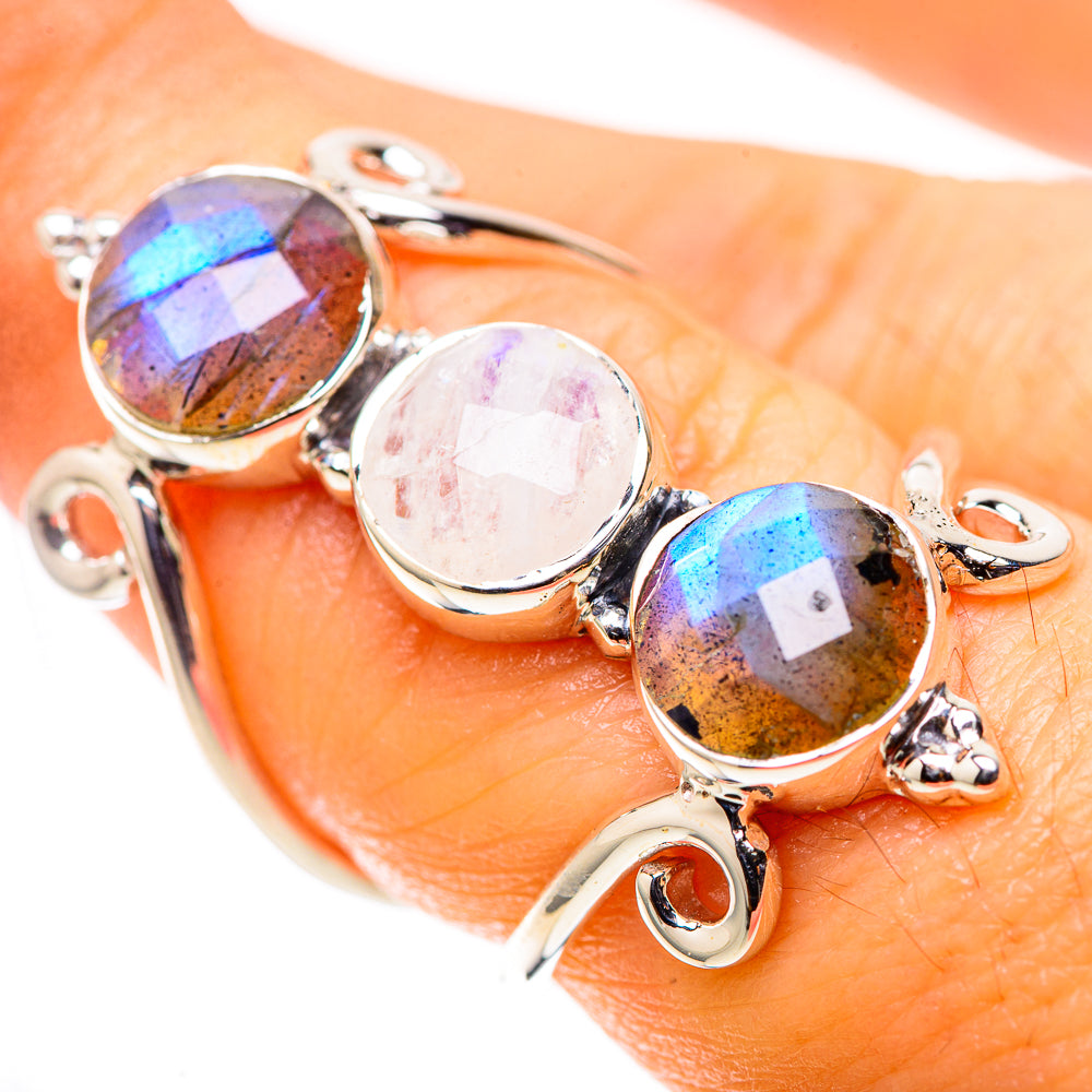 Premium Labradorite, Rainbow Moonstone Ring Size 7 (925 Sterling Silver) RING138070