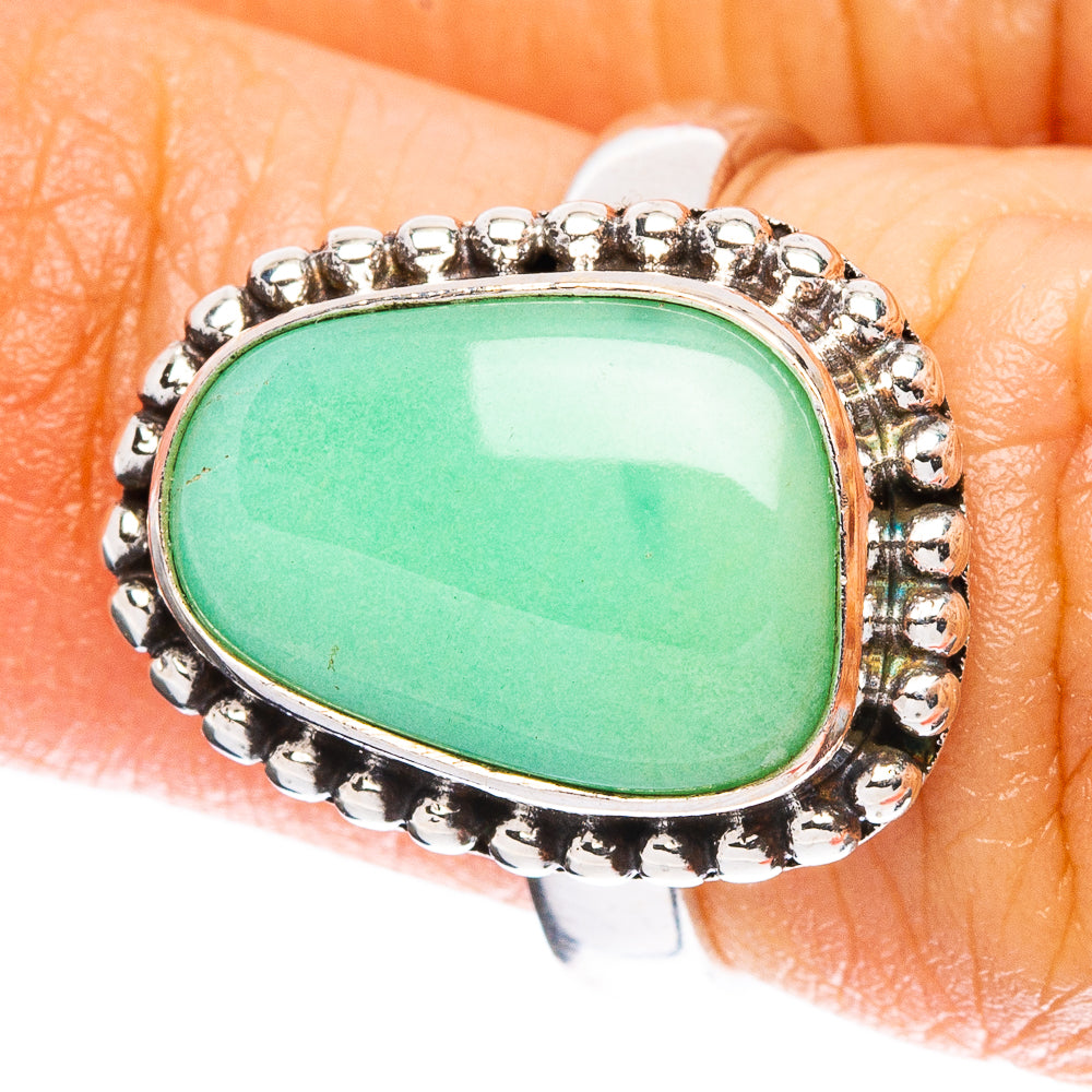 Chrysoprase Ring Size 5 (925 Sterling Silver) R5026