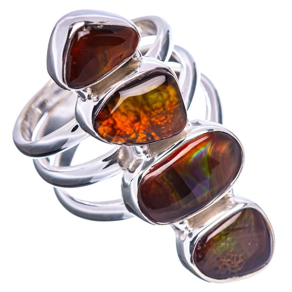 Premium Mexican Fire Agate Ring Size 5.75 (.925 Sterling Silver)