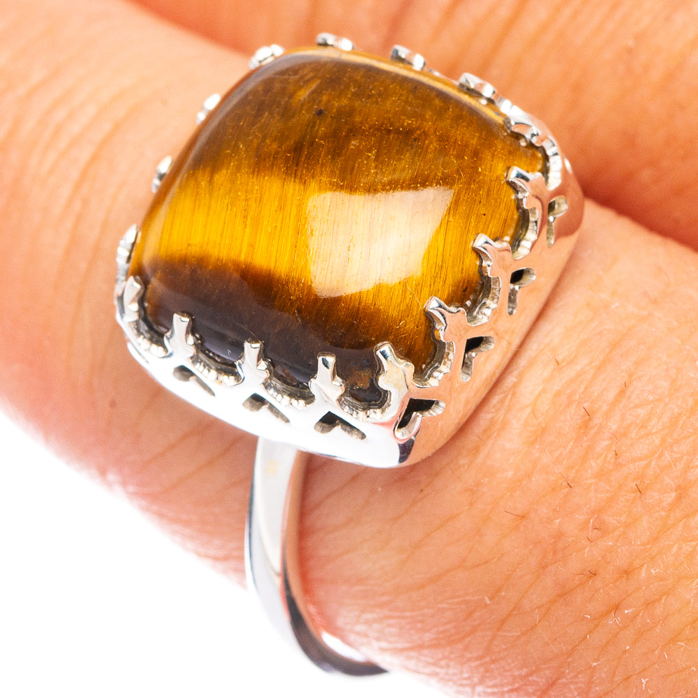 Premium Tiger Eye Ring Size 8.75 (925 Sterling Silver) RING7768