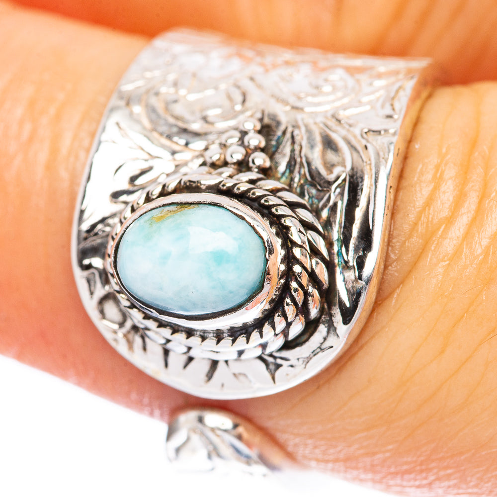Larimar Ring Size 6.5 (925 Sterling Silver) R3768