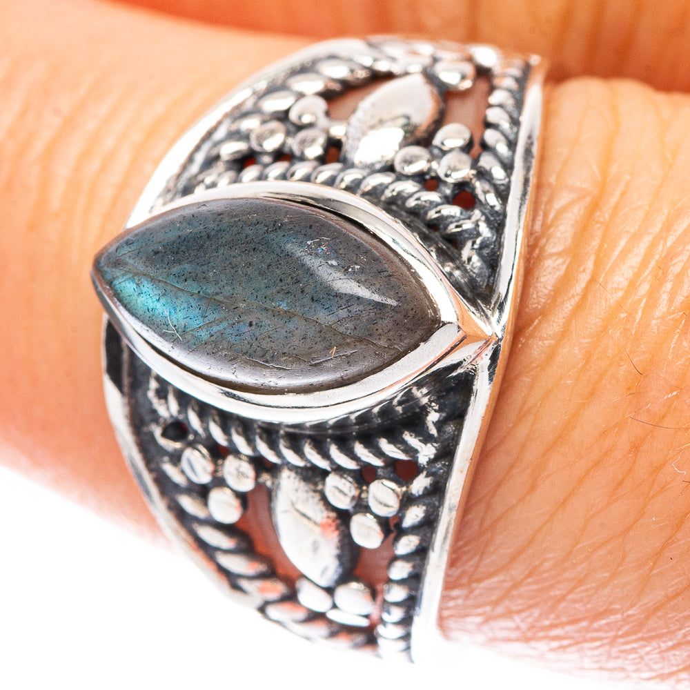 Labradorite Dainty Ring Size 7.5 (925 Sterling Silver) R5962