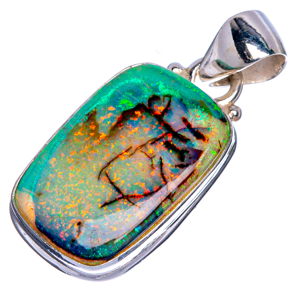 Rare Sterling Opal Pendant 1 1/4" (925 Sterling Silver) P40682