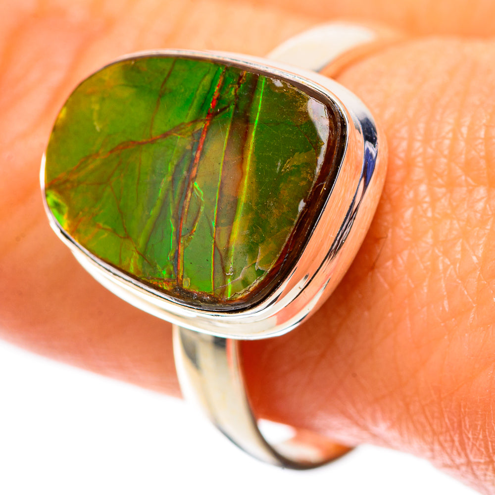 Canadian Ammolite Ring Size 9.75 (925 Sterling Silver) RING138536