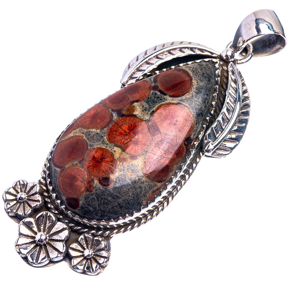 Poppy Jasper Pendant 2 1/8" (925 Sterling Silver) P38978