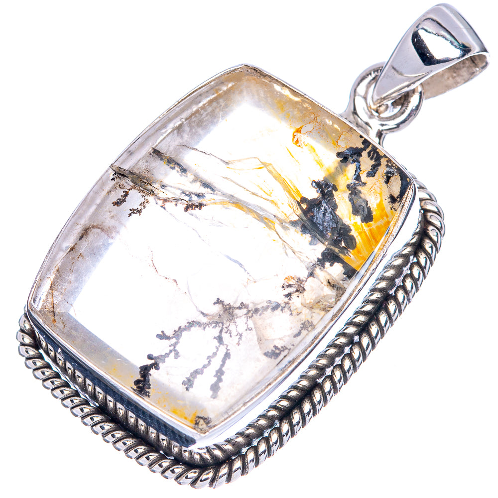 Scenic Dendritic Agate Pendant 1 5/8" (925 Sterling Silver) P41642