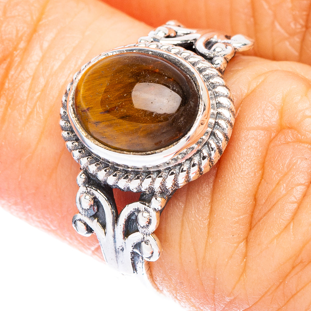 Small Tiger Eye Ring Size 5.5 (925 Sterling Silver) R146955
