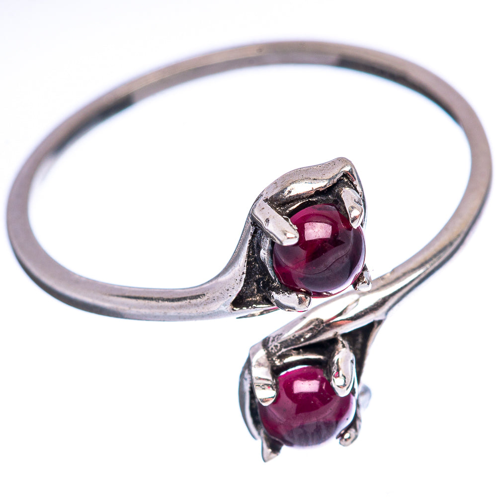 Dainty Garnet Ring Size 8 (.925 Sterling Silver)