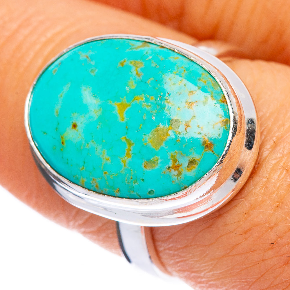 Tibetan Turquoise Ring Size 7.25 (925 Sterling Silver) R146177