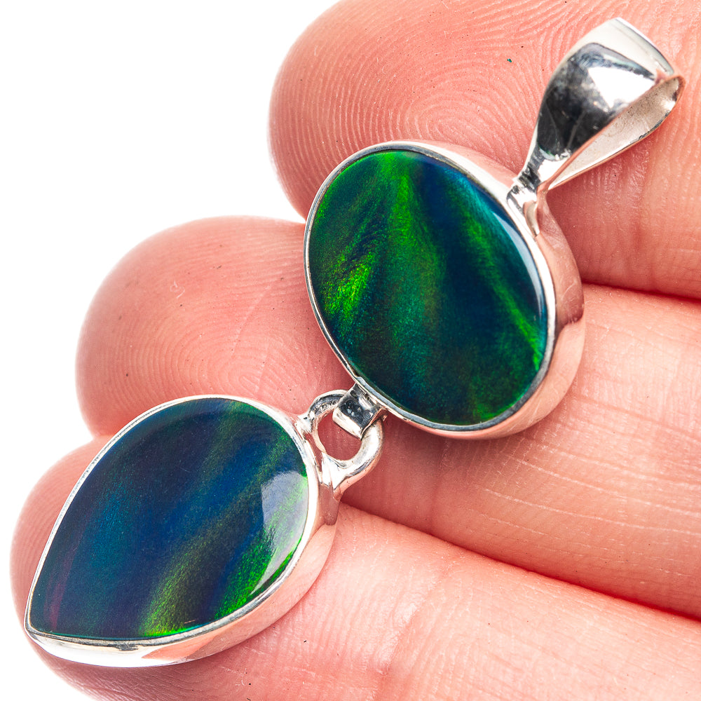 Aura Opal Pendant 1 3/4" (925 Sterling Silver) P39210