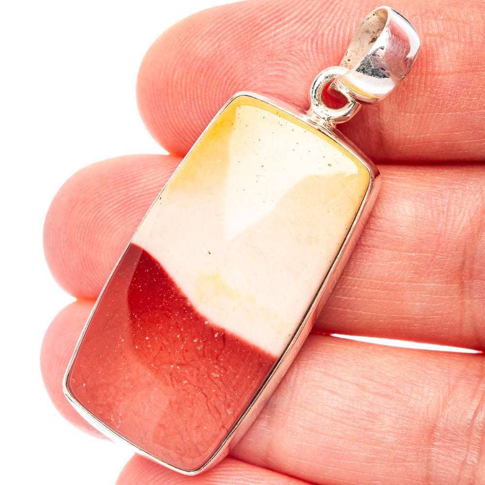 Mookaite Pendant 1 7/8" (.925 Sterling Silver)