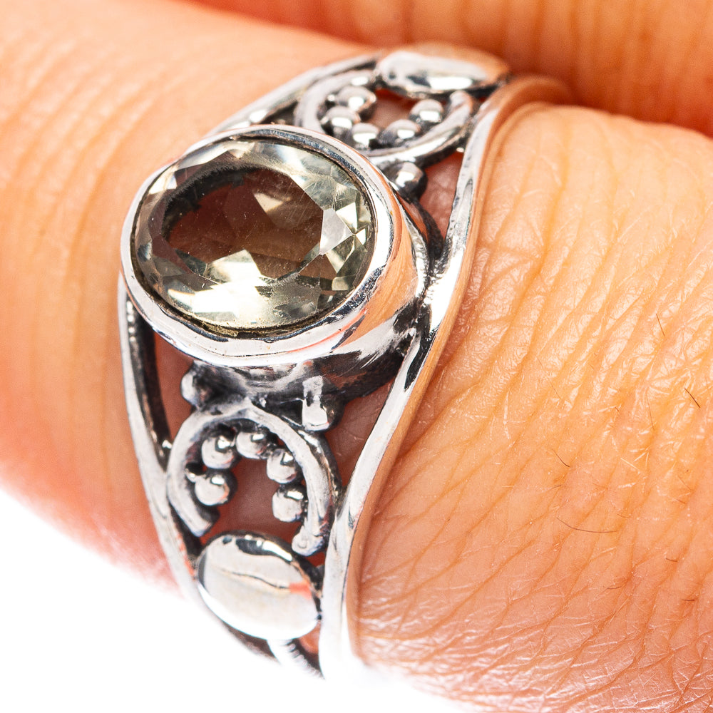 White Quartz Dainty Ring Size 7.5 (925 Sterling Silver) R5861
