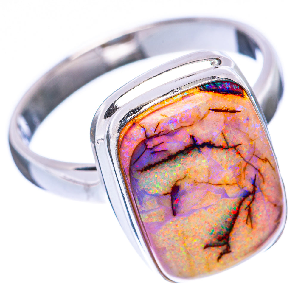 Rare Sterling Opal Ring Size 9 (925 Sterling Silver) R2226